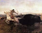 查尔斯 马里安 拉塞尔 : Indians Hunting Buffalo
